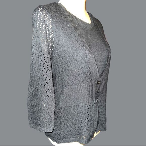 Notations ntn black one piece sweater with 2 piece look! - Picture 5 of 9